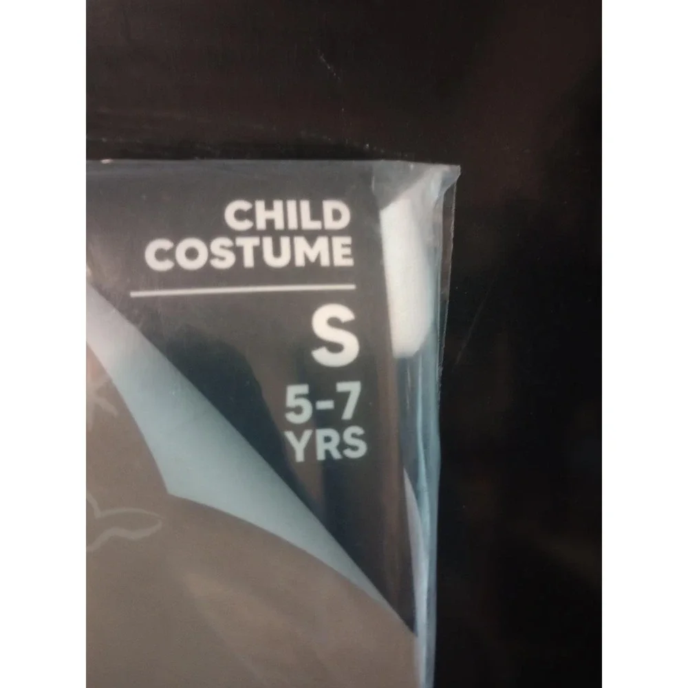 Spooktacular Creations Kids Ghost Costume Size S 5-7 Poncho Treat Bag New
